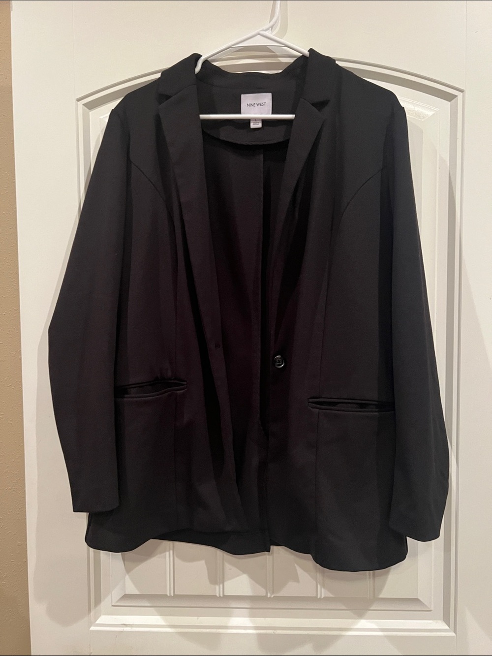 Nine West Black Open-Front Blazer Jacket